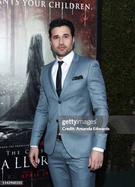 Brett Dalton arrives at the premiere of Warner Bros' "The Curse Of La Llorona" at the Egyptian Theatre on April 15, 2019 in Hollywood, California.