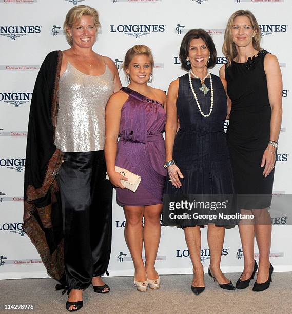 Emme Jacob, Shawn Johnson,Town & Country Editor-in-Chief Pamela Fiori and Steffi Graf attend the Women Who Make a Difference Awards hosted by...