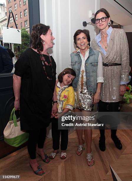 Fashion designer Kate Spade and daughter Frances Spade, Editorial Director of Martha Stewart Weddings and host of the opening of the J.Crew Bridal...