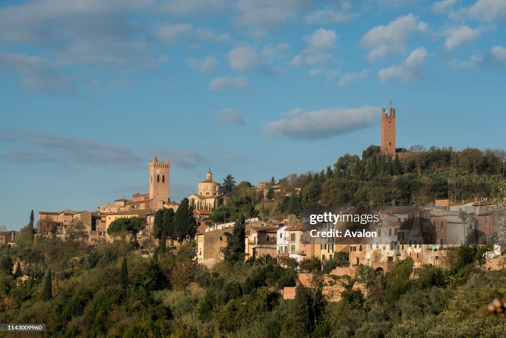Overview of San Miniato with Federico's tower and Cathedral