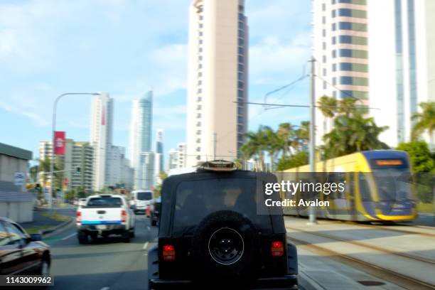 Gold Coast Rush hour traffic in Surfers Paradise Gold Coast.Analysis of car ownership in 2016 indicates 53% of households in Gold Coast City had...