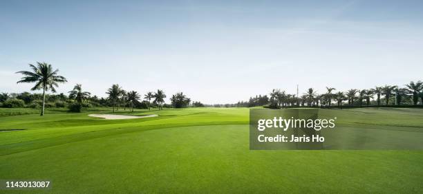 golf course - golfplatz green stock-fotos und bilder
