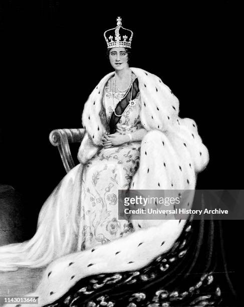 Queen Elizabeth at the coronation of King George VI in 1937.
