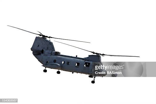 ch-46 chinook helicopter - chinook stock pictures, royalty-free photos & images