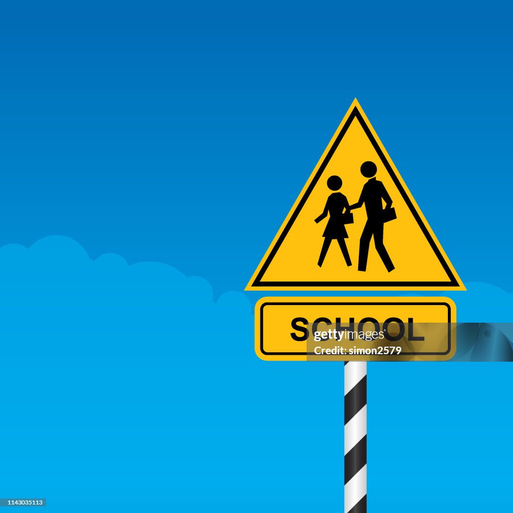 School Zone Crossing Sign HighRes Vector Graphic Getty Images