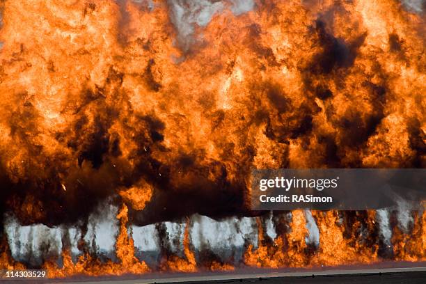 wall of fire - napalm stock pictures, royalty-free photos & images