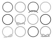 Round rope set, twisted round pattern for decoration