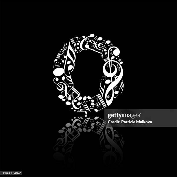 Vector Letter A Made From Music Notes Alphabet Collection Made