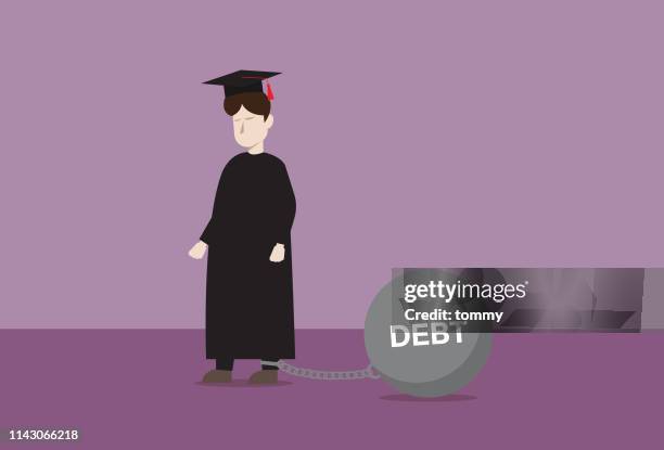 graduate student loan - illustration - boulder rock stock illustrations