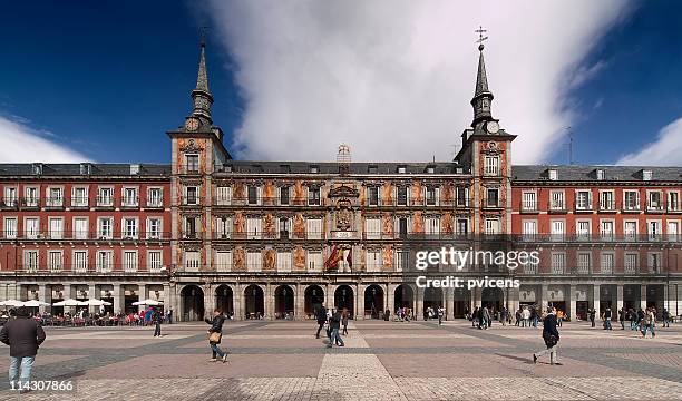 casa de la panaderia - madrid plaza stock pictures, royalty-free photos & images