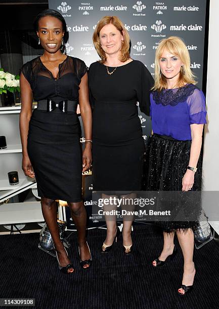 Lorraine Pascale, Sarah Brown and Trish Halpin attend the Marie Claire Inspire and Mentor party in association with the Prince's Trust at the W Hotel...