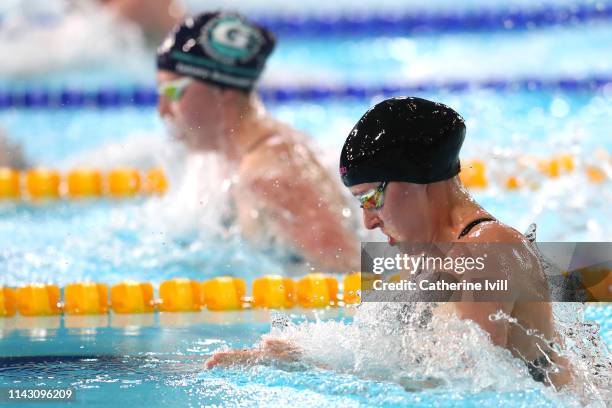 Sarah Vasey competes in the Women's 50m Breaststroke during Day One of the British Swimming Championships at Tollcross International Swimming Centre...