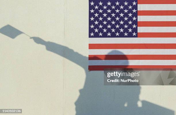 January 8, 2003-Osan, South Korea-South Korean conservative activist speak about KOR-USA Alliance during a South Korean conservative rally at near...