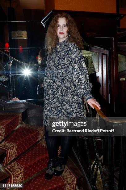 Actress Florence Darel attends the "La Closerie des Lilas" : Literary Awards 2019 at La Closerie des Lilas on April 16, 2019 in Paris, France.