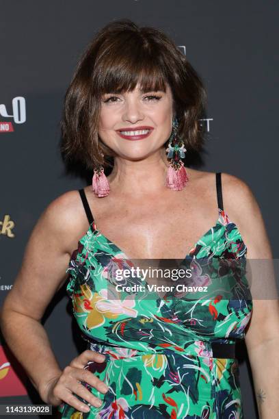 Araceli Gonzalez attends some interviews before the 6th Platino Awards on May 11, 2019 in Playa del Carmen, Mexico.