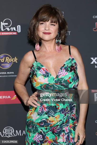 Araceli Gonzalez attends some interviews before the 6th Platino Awards on May 11, 2019 in Playa del Carmen, Mexico.