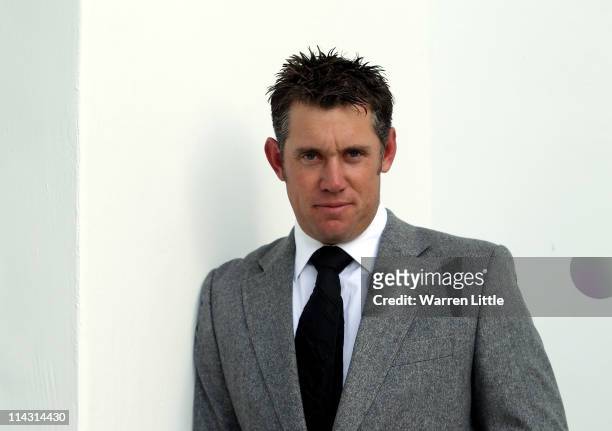 World number one, Lee Westwood of England poses for a picture ahead of the welcome dinner for the Volvo World Match Play Championship at Finca...