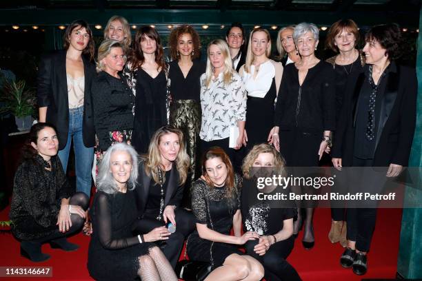 Mazarine Pingeot, Jeanne Damas, Pauline Lefevre, Price of the "Closerie des Lilas 2019" for "Les entenebres", writer Sarah Chiche, President of the...