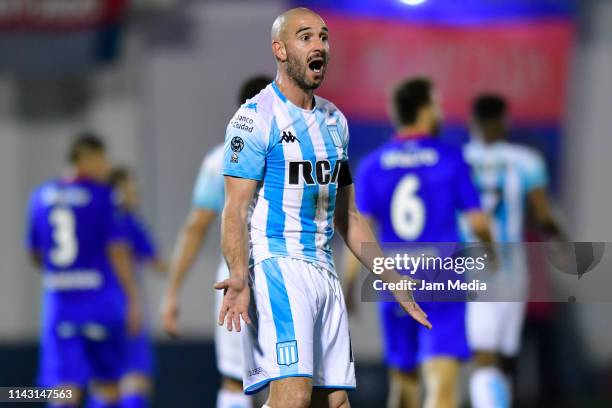 Lisandro Lopez of Racing Club reacts after losing a first leg quarter  News Photo - Getty Images