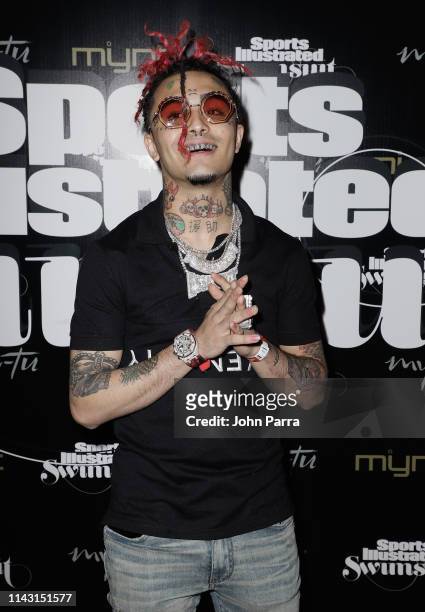 Lil Pump attends the Sports Illustrated Swimsuit Celebrates 2019 Issue Launch at Myn-Tu on May 11, 2019 in Miami, Florida.