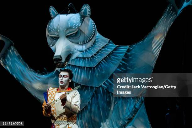 German tenor Jonas Kaufmann performs during the final dress rehearsal prior to the season revival of the Metropolitan Opera/Julie Taymor production...