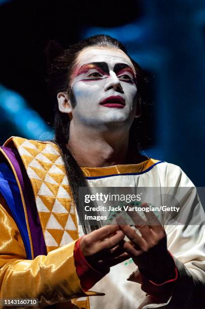 German tenor Jonas Kaufmann performs during the final dress rehearsal prior to the season revival of the Metropolitan Opera/Julie Taymor production...