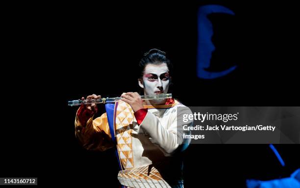 German tenor Jonas Kaufmann performs during the final dress rehearsal prior to the season revival of the Metropolitan Opera/Julie Taymor production...