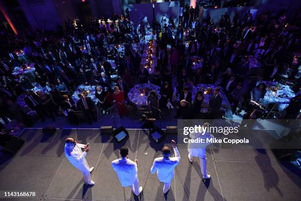 The Four Tops perform onstage at the Food Bank For New York City Can-Do Awards Dinner at Cipriani Wall Street on April 16, 2019 in New York City.