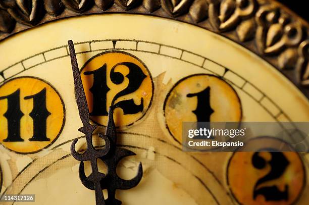 almost midnight - grandfather clock stock pictures, royalty-free photos & images