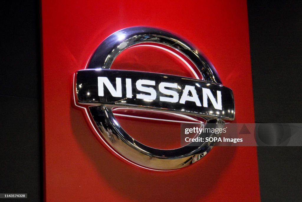 Corporate image of the automotive brand Nissan that exhibits...