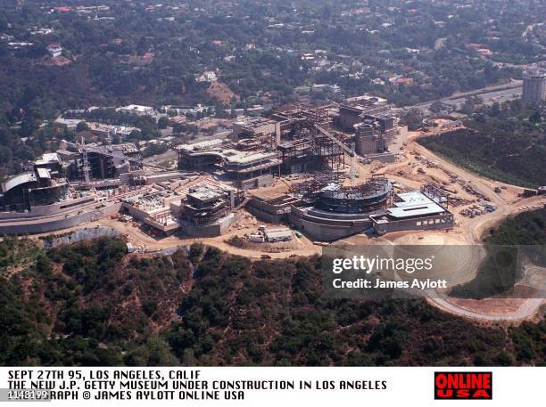 SEPT 27TH 95, LOS ANGELES THE NEW GETTY MUSEUM UNDER CONSTRUCTION IN LOS ANGELES.