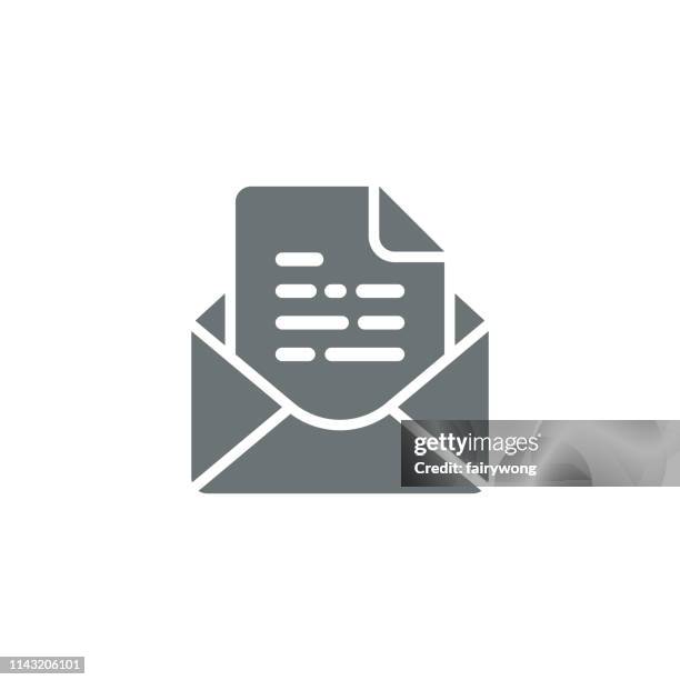 mail icon - blurred background office stock illustrations