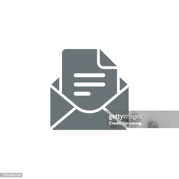 mail icon - selective focus office stock illustrations