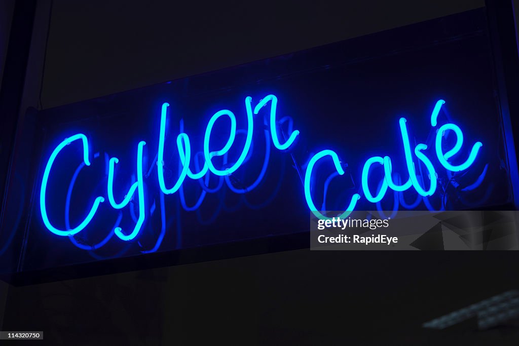 Cyber cafe sign