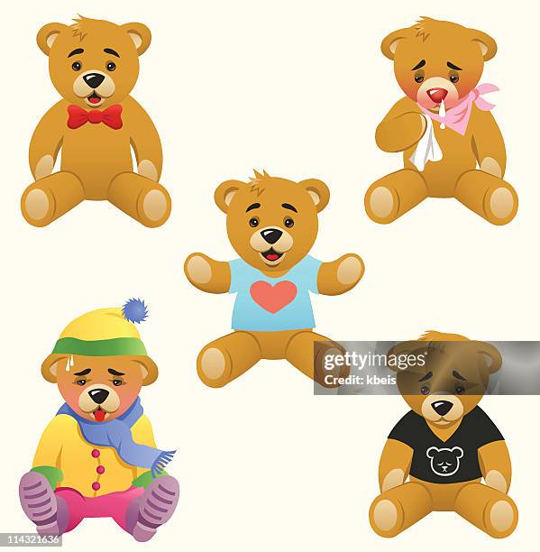 teddy bears - snorting stock illustrations