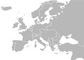 Vector map Europe 1914