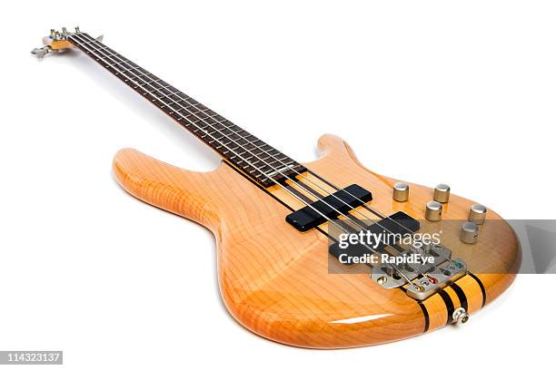 modern bass guitar - guitar isolated stock pictures, royalty-free photos & images