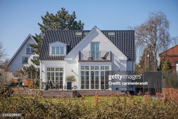 typical danish suburb house - housing development stock pictures, royalty-free photos & images