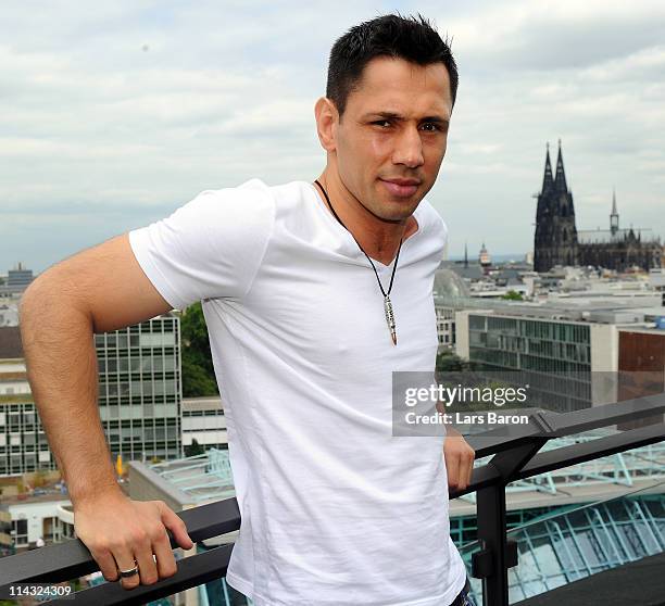 Felix Sturm of Germany poses during the Felix Sturm v Matthew Macklin press conference at Hotel Im Wasserturm on May 18, 2011 in Cologne, Germany....