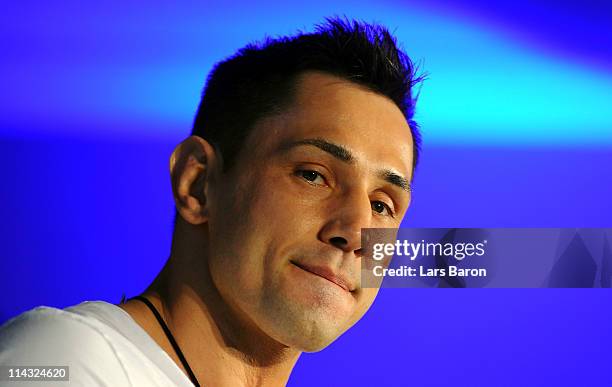 Felix Sturm of Germany looks on during the Felix Sturm v Matthew Macklin press conference at Hotel Im Wasserturm on May 18, 2011 in Cologne, Germany....