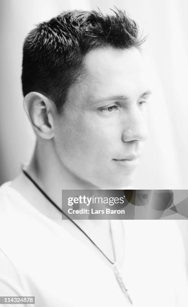 Felix Sturm of Germany looks on during the Felix Sturm v Matthew Macklin press conference at Hotel Im Wasserturm on May 18, 2011 in Cologne, Germany....