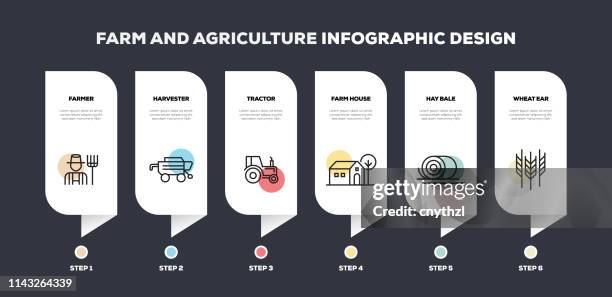 ilustraciones, imágenes clip art, dibujos animados e iconos de stock de granja y agricultura línea relacionada diseño infográfico - apicultura