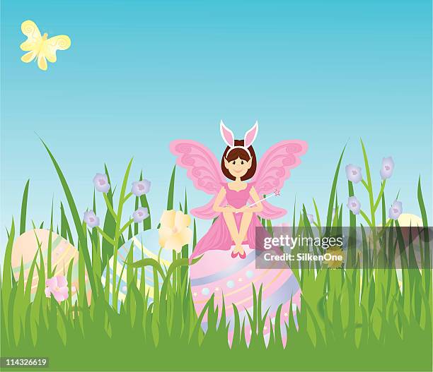 ilustrações de stock, clip art, desenhos animados e ícones de páscoa de fada - fantasia de coelho