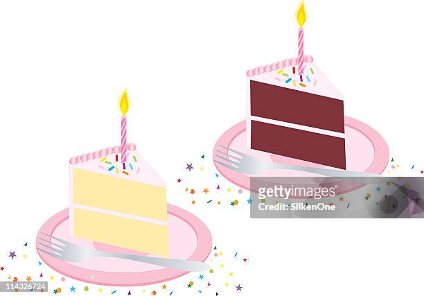 59 Birthday Cake Slice High Res Illustrations - Getty Images