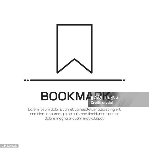 stockillustraties, clipart, cartoons en iconen met bookmark vector lijn icoon-eenvoudige dunne lijn icoon, premium kwaliteit design element - guidebook