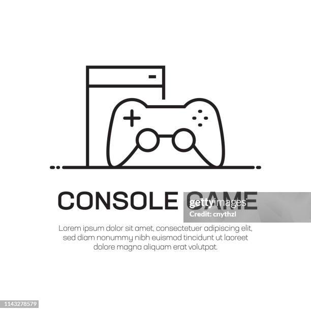 console game vector line icon - simple thin line icon, premium quality design element - gaming controller white stock illustrations