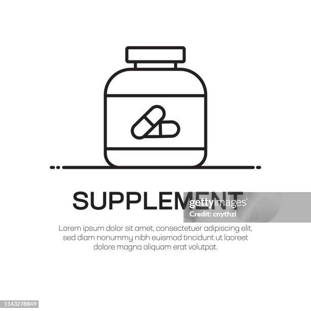 stockillustraties, clipart, cartoons en iconen met supplement vector lijn icoon-eenvoudige dunne lijn icoon, premium kwaliteit design element - vitamin