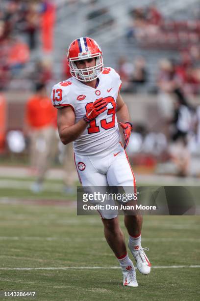 Wide Receiver Hunter Renfrow of the Clemson Tigers during the game against the Florida State Seminoles at Doak Campbell Stadium on Bobby Bowden Field...