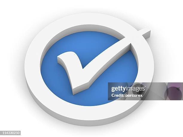 blue check mark symbol - blue tick stock pictures, royalty-free photos & images
