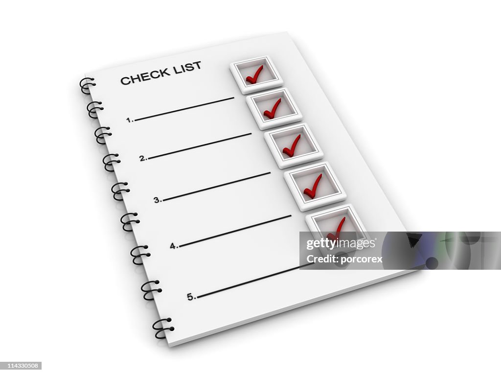 Notepad With Checklist Notepad With Check List High-Res Stock Photo - Getty Images